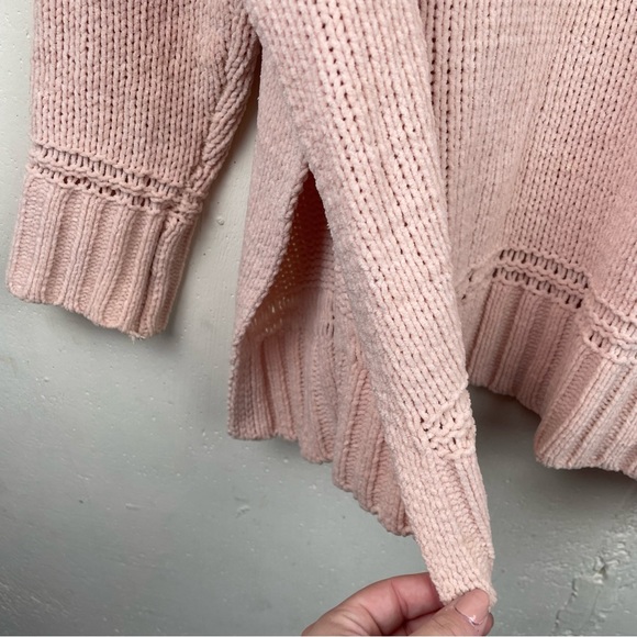 Aerie Oversized Turtleneck Sweater Peach Pink Medium - Picture 3 of 7